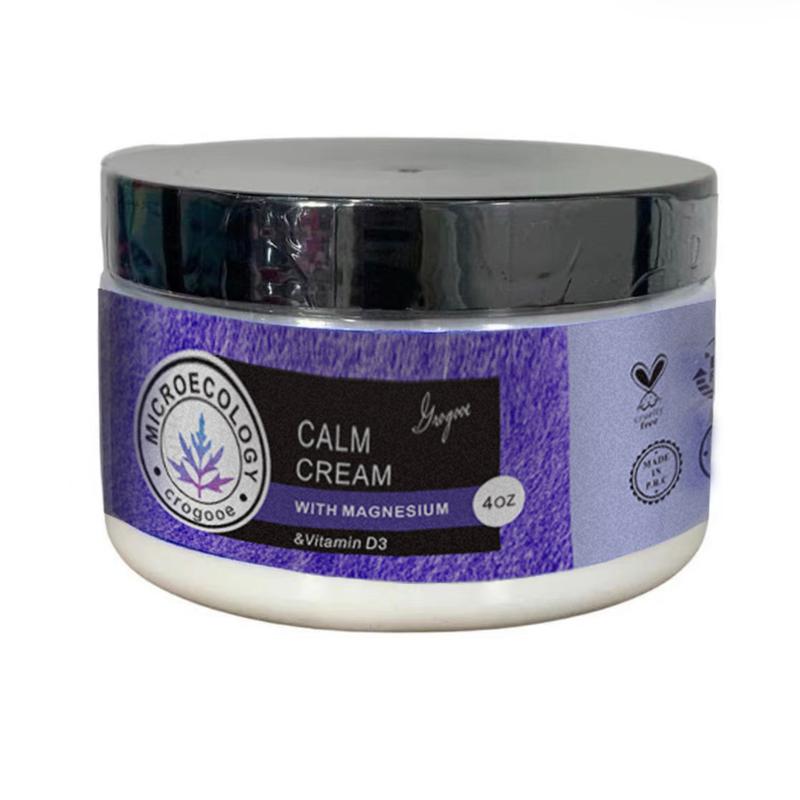 Calming Cream with Magnesium and Vitamin D3 - Organic Moisturizing Body Care Comfort Lotion, Relaxing and Soothing