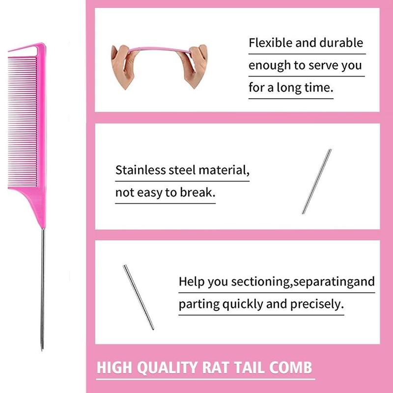 Hair Wax Stick with Comb Set, 1 Count Hair Styling Wax Stick & 3 Counts Comb & Hairband, Hair Care & Styling Product for Women & Girls