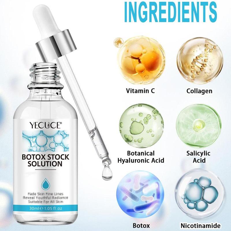 BOTOX Stock Solution Moisturizing Facial Skincare Serum, Brightening & Firming Facial Essence, Beauty & Personal Care Product, Christmas Gift