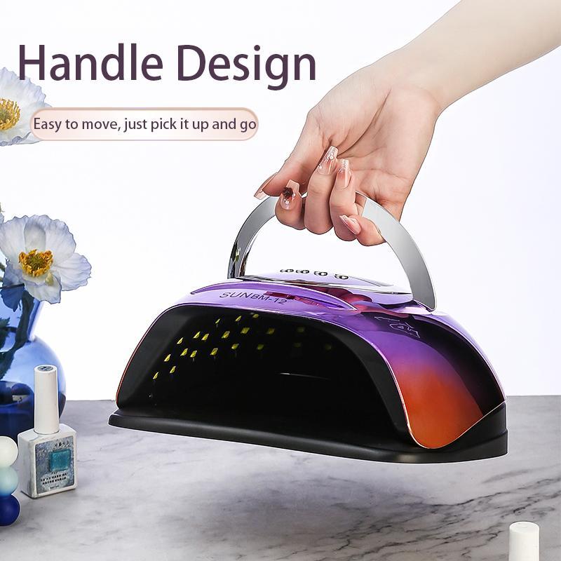 High Power LED Nail Dryer Lamp, Professional UV Nail Lamp for Nails Manicure, 72 Beads Fast Curing Gel Polish Electroplated Drying Lamp