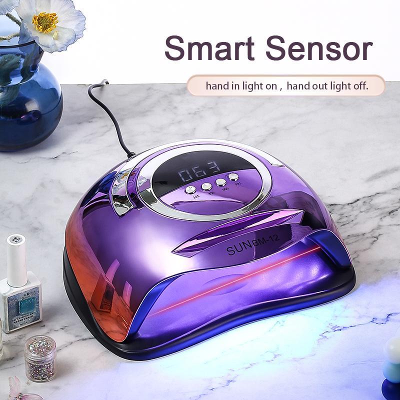 High Power LED Nail Dryer Lamp, Professional UV Nail Lamp for Nails Manicure, 72 Beads Fast Curing Gel Polish Electroplated Drying Lamp