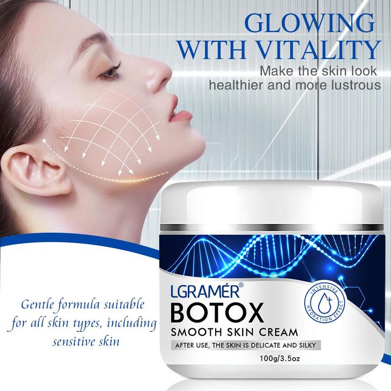 Botox Smooth Skin Cream, Moisturizing & Firming Skin Care Cream, Non-greasy Skin Care Product for All Skin Types Men and Women, Christmas Gift