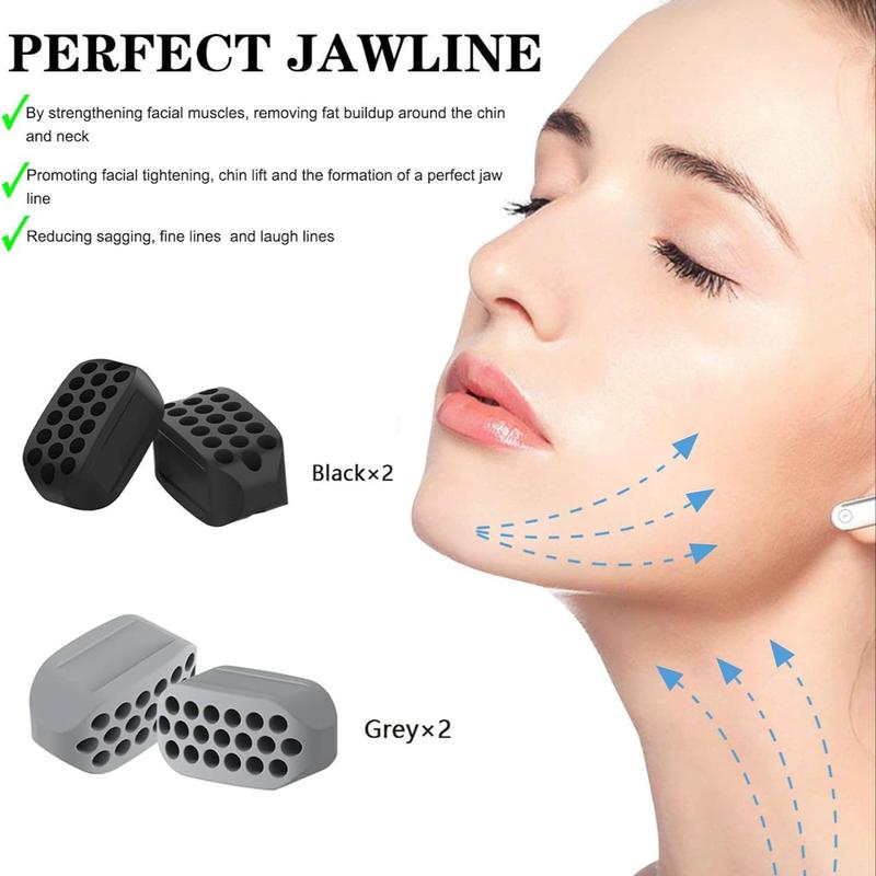 Jaw Exerciser, 4 Counts Jawline Trainer, Jawline Muscle Exerciser, Face Muscle Training Tool, Face Muscle Training Device, Face Muscle Training Device for Women & Men, Summer Gift, Skincare Tools, Christmas, Christmas Gift