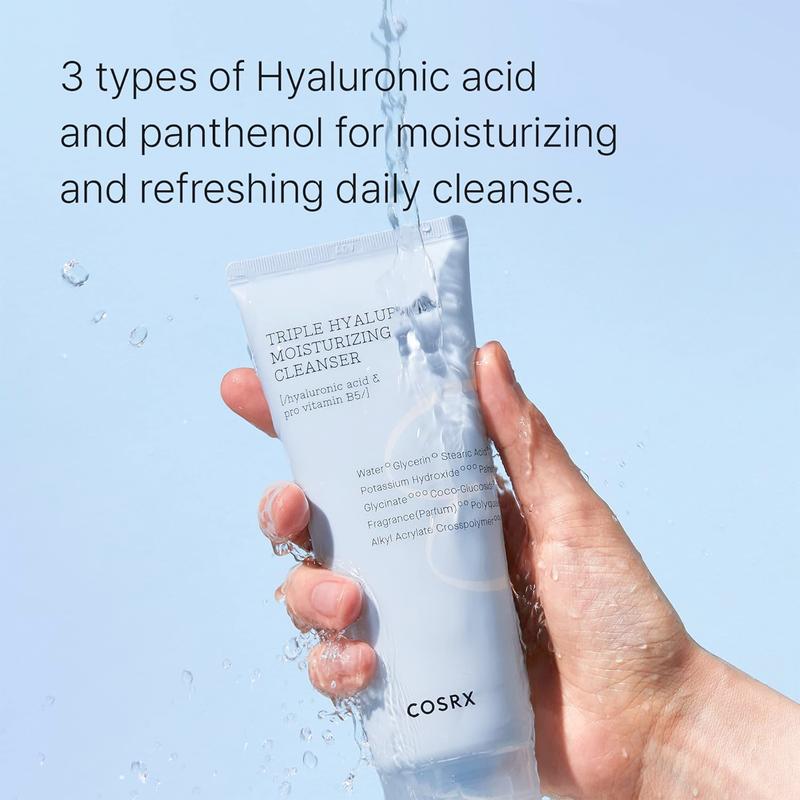 [COSRX OFFICIAL] Hydrium Triple Hyaluronic Moisturizing Cleanser 150ml foaming  facial wash