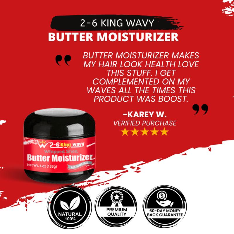 KingWavy’s Whipped Shea Butter Hair Moisturizer 2-6 oz