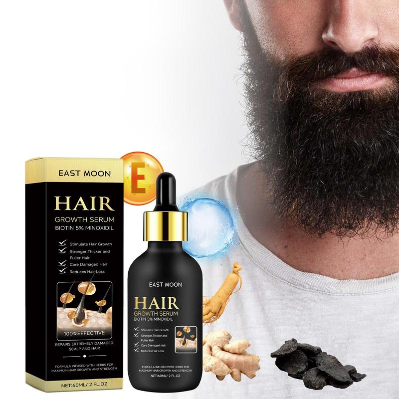 Men's Hair Care Serum, Nourishing & Moisturizing Strengthening Serum for Beard & Hair, Professional Hair Care Product for Men Daily Use, Gifts for Men