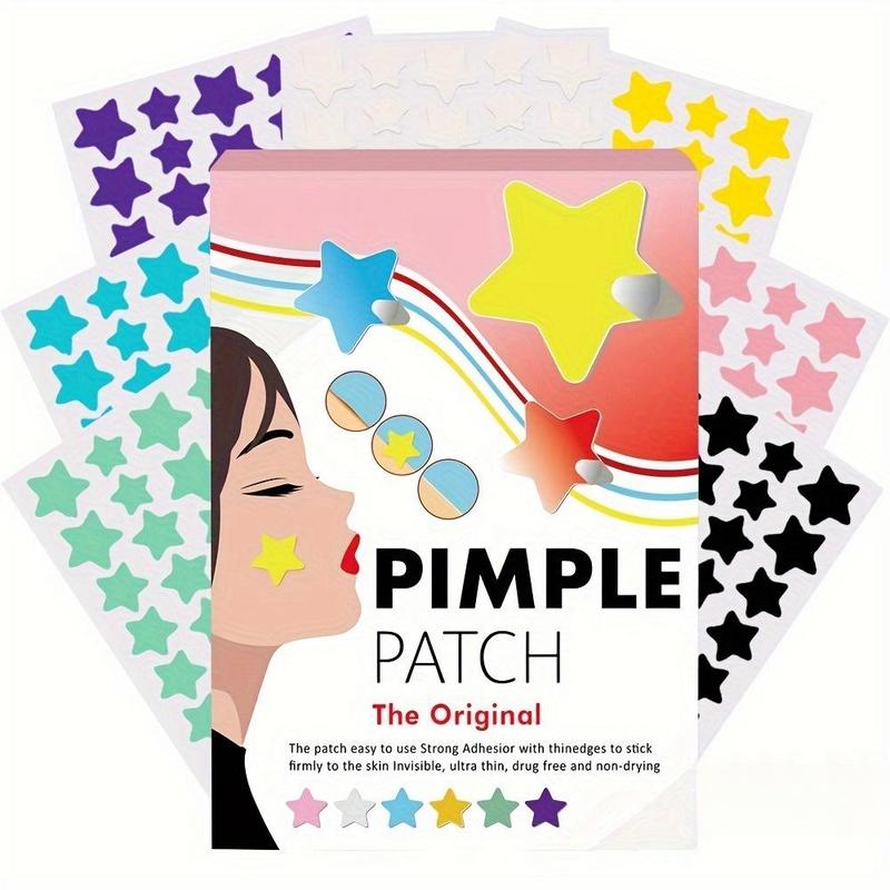 Star Shaped Acne Patches, 280pcs box Multicolor Hydrocolloid Acne Cover Patches, Facial Skin Care Products for Women & Men