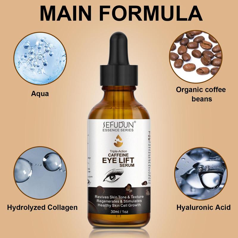 Coffee Eye Serum, Moisturizing Eye Serum, Eye Care Product for Women & Men, Suitable for People Who Stay Up Late