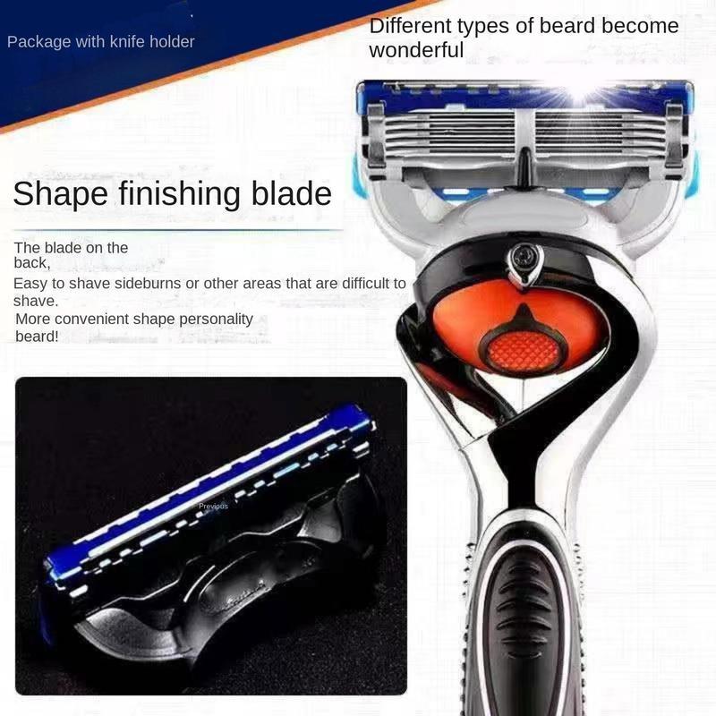 Men's Electric Razor Set for Christmas Gift, 1 Set Professional Men's Razor Handle & Blade Set, Daily Care Tool for Men