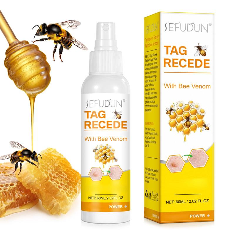 Bee Venom Skin Tag Recede &lmperfection Solution Spray, Skin Soothing for All Skin, Unisex(60ml)