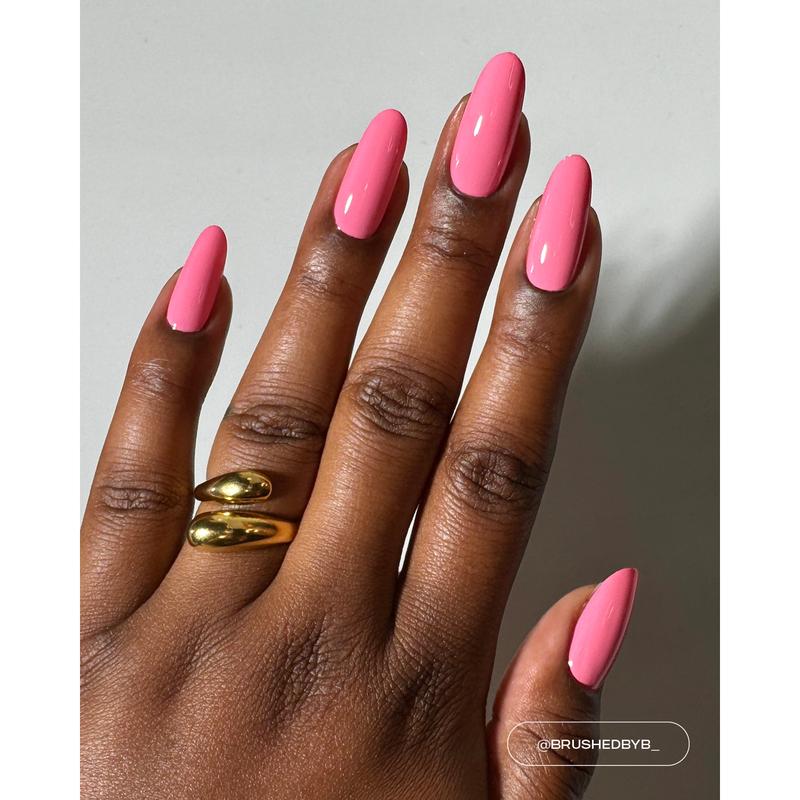 Go Go Boots - Bright strawberry pink polish with a creme finish