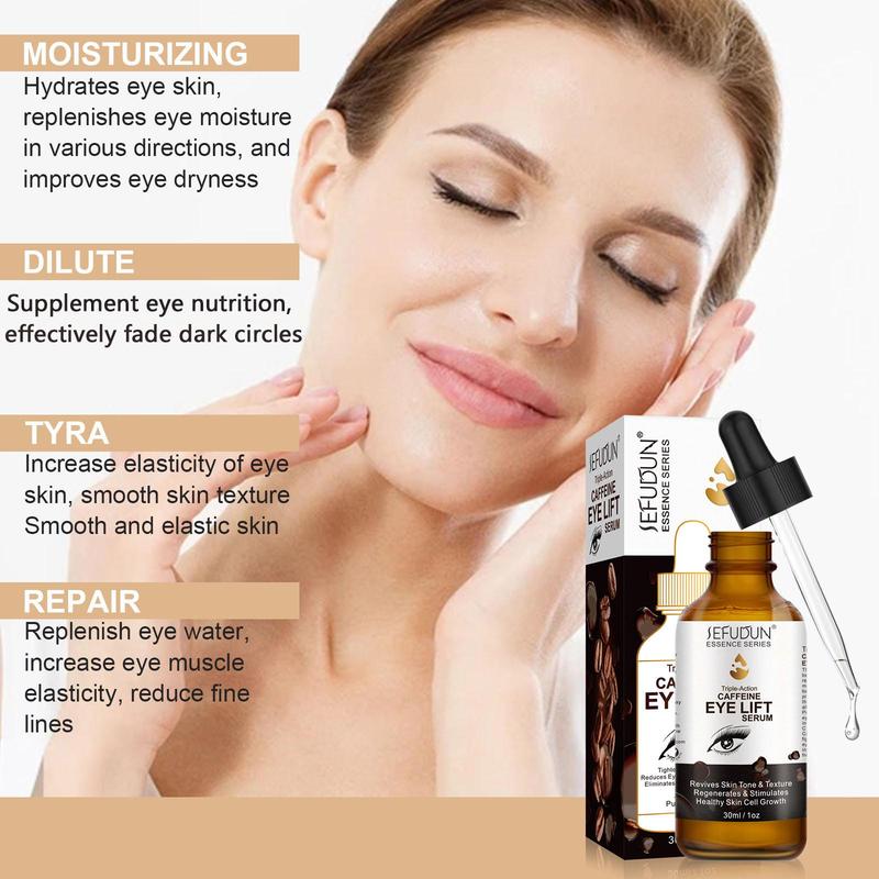 Coffee Eye Serum, Moisturizing Eye Serum, Eye Care Product for Women & Men, Suitable for People Who Stay Up Late