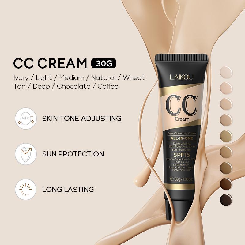 Long Lasting CC Cream, 3pcs set Moisturizing Hydrating Concealer Cream, Makeup Primer for Daily Use, Face Makeup Product for Women & Girls