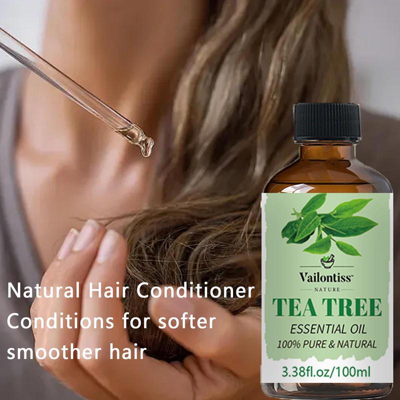 100ml Tea Tree Essential Oil, Moisturizing Hair Massage Oil, Body Care Oil for Soothing Dry Skin, Multipurpose Skin Care Product for Daily Use