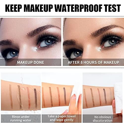 Eyebrow Pencil Waterproof Liquid Pen Eyebrow Microblading Pen - Eye Makeup Eyebrow Pen Micro 4 Point Brow Pen Long-Lasting Natural Eyebrow Hair (dark coffee)