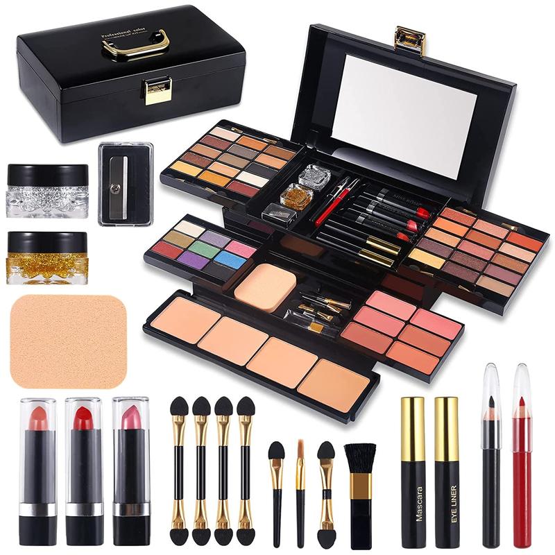 58 Colors Professional Makeup Kit for Women Full Kit,All in One Makeup Set for Women Girls Beginner,Makeup Gift Set with Eye Shadow Blush,Lipstick,Compact Powder,Mascara,Eyeliner,Eyebrow Pencil……