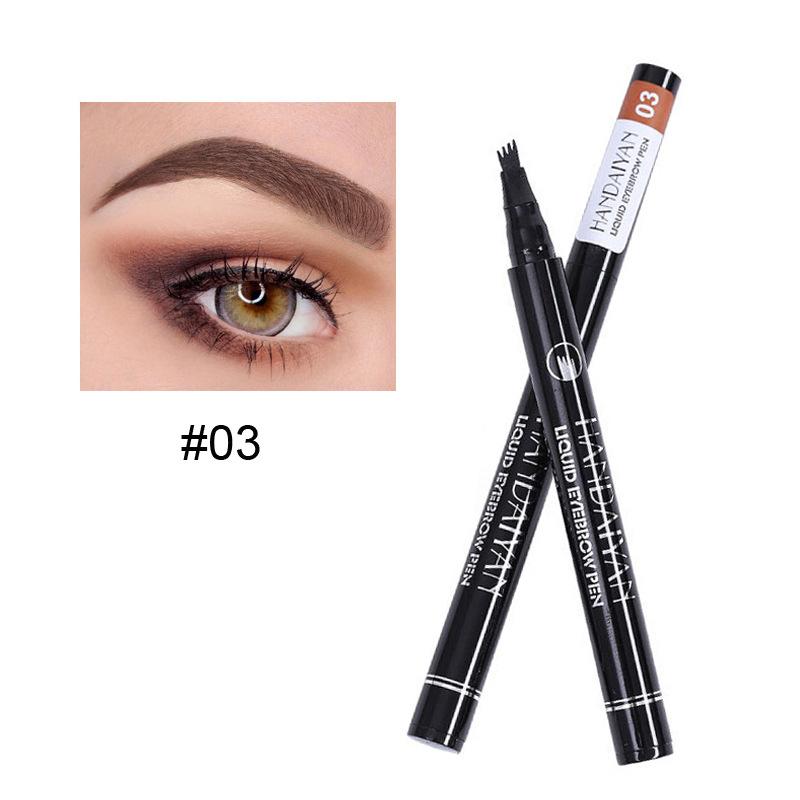 [HANDAIYAN] No Budge 4 tip Applicator Eyebrow Pencil Magical - Long-Lasting Formula