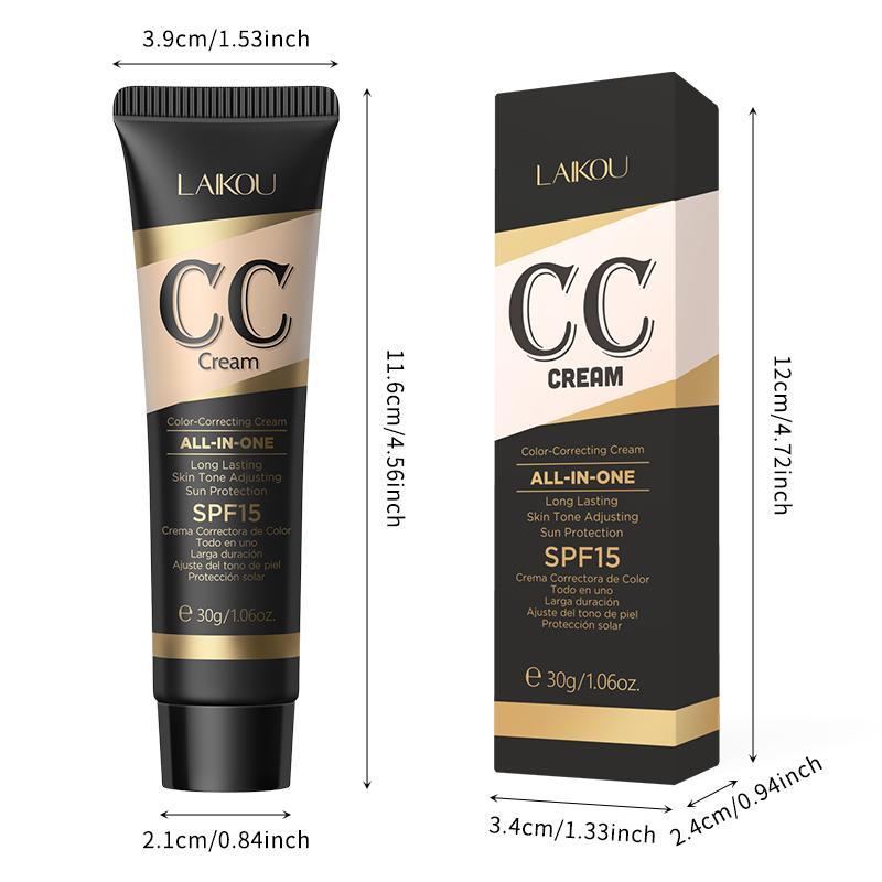 Long Lasting CC Cream, 3pcs set Moisturizing Hydrating Concealer Cream, Makeup Primer for Daily Use, Face Makeup Product for Women & Girls