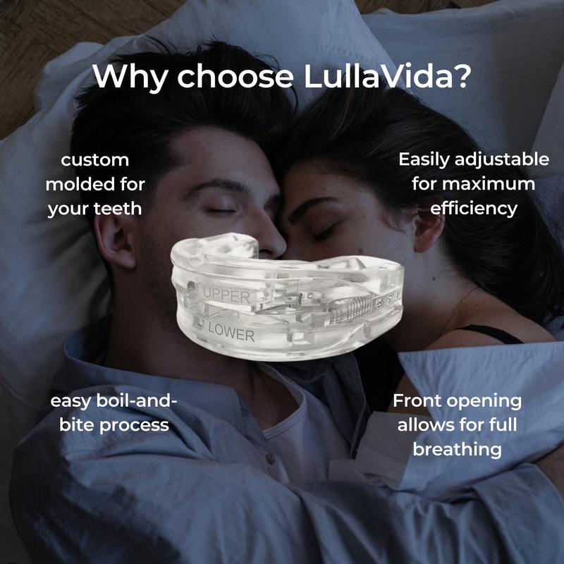 Lullavida Anti Snore Device - Anti Snoring Mouthpiece Product For Men - Adjustable Anti Snoring Device For Women