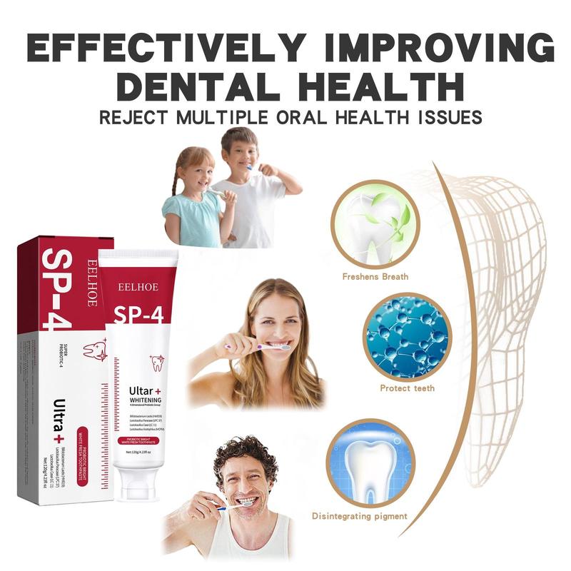 EELHOE SP-4 Toothpaste Oral HealthManagement,Probiotic WhiteningToothpaste, Removes Stains,FreshBreath,Preventing cavities