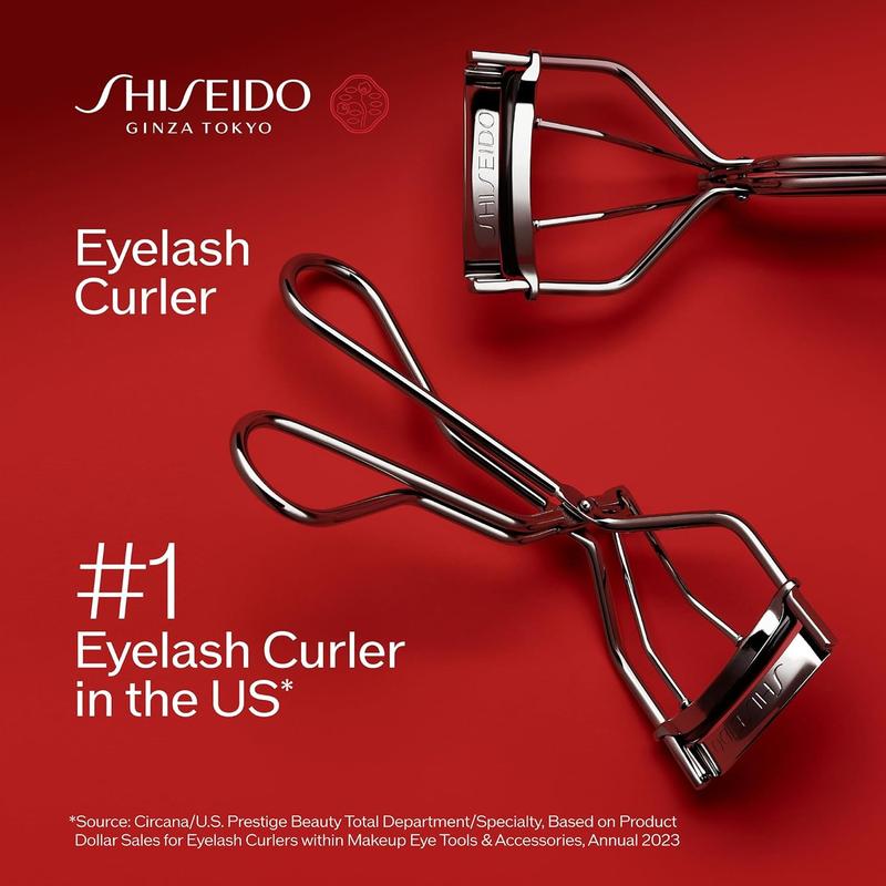 Eyelash Curler 213 Shiseido Crimps & Curls Lashes for Perfect, Eye-Framing Fringe - Gentle & Safe - Includes Replacement Pad Lightweight Makeup