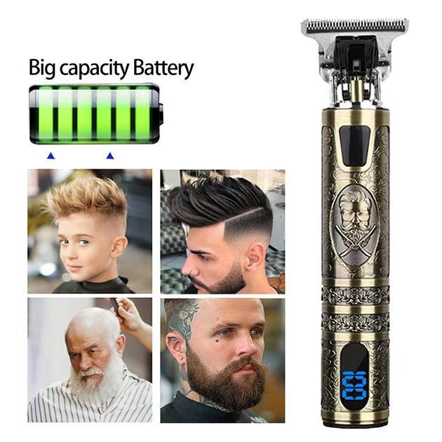 Men's Rechargeable Lithium Battery Hair Trimmer - Precision T-Blade Trimmer with LCD Screen, USB Charging, Multi-Function Grooming Set as Holiday Gift, Father's Day Gift, Beard Trimmer, Hair Clipper and Shaver, Christmas Gift, Thanksgiving Gift