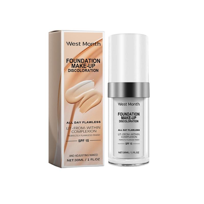 Long Lasting Foundation, Moisturizing Natural Foundation, Full Coverage Flawless Makeup Cream, Makeup Product for Women & Girls