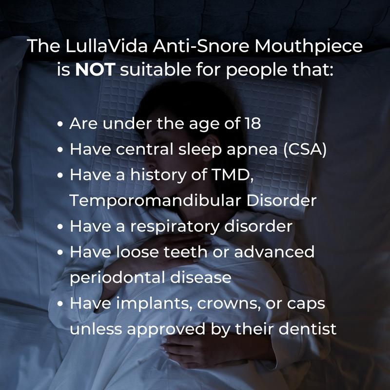 Lullavida Anti Snore Device - Anti Snoring Mouthpiece Product For Men - Adjustable Anti Snoring Device For Women