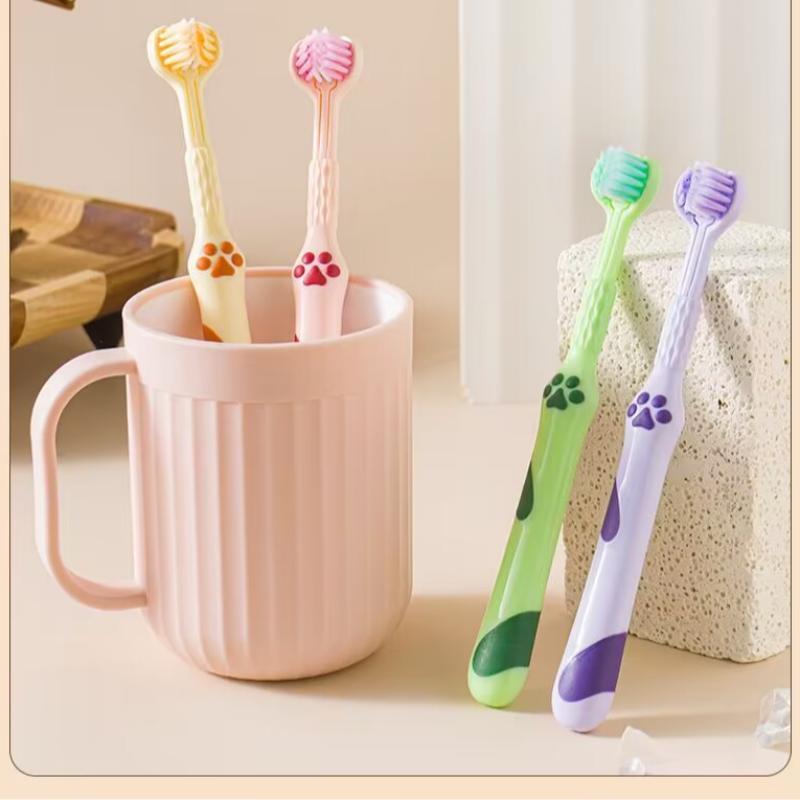 Three-sided Soft Toothbrushes, Colorful Tooth Cleaning Toothbrush, Deep Cleaning Toothbrush for Students, Dormitory, Travel