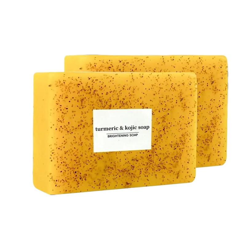 3PCS Turmeric & Kojic Acid Brightening Soap, Soap Body Care Body Wash Lemon Flawless Organic Comfort Cleansing