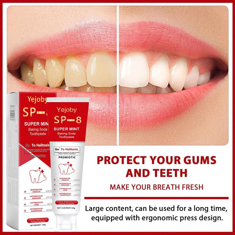 [Only $10.99!!!] SP-8 Probiotic Toothpaste, Free of Fluoride, Hydroxyapatite, Anti plaque, Oral Health Management triple whitening,SP-8,SP-6,SP8,SP6