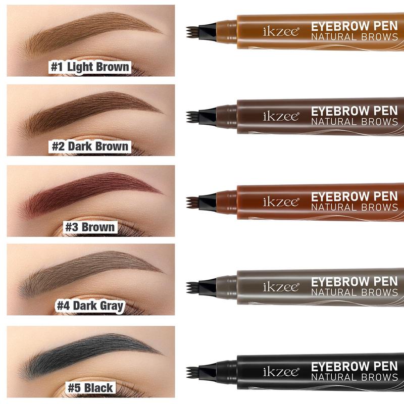 Double-ended Eyebrow Pencil with Eyebrow Brush Set, Long Lasting Eyebrow Pencil, Brow Styling Brush, High Pigmented Brow Shading & Filling Pencil, Makeup Tool, Christmas Gift