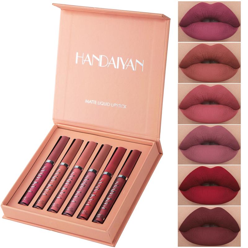 6 12Pcs Matte Liquid Lipstick Makeup Handaiyan BestLand Set, Long-Lasting Wear