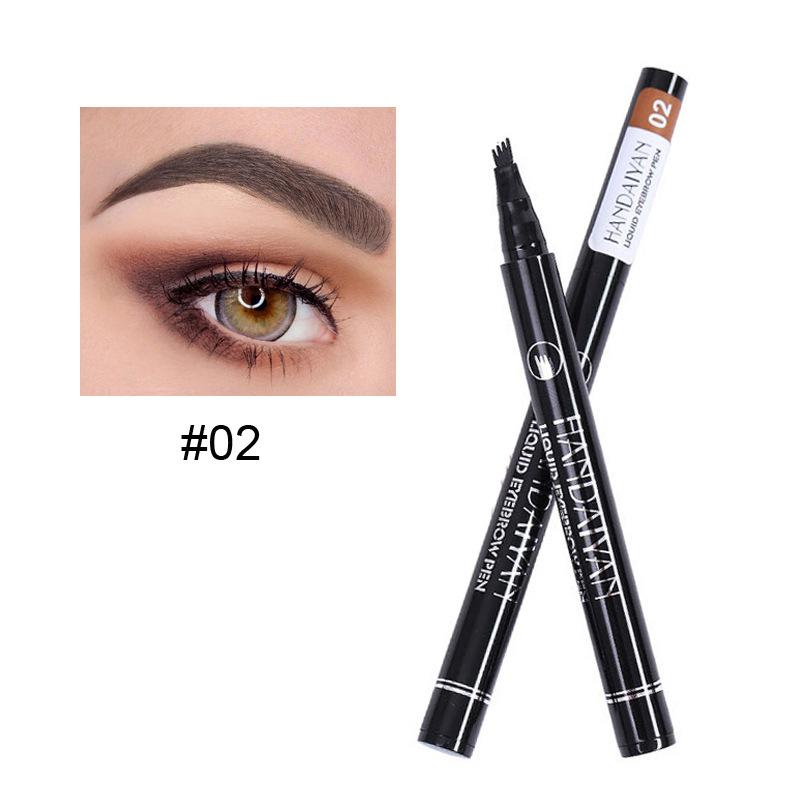 [HANDAIYAN] No Budge 4 tip Applicator Eyebrow Pencil Magical - Long-Lasting Formula