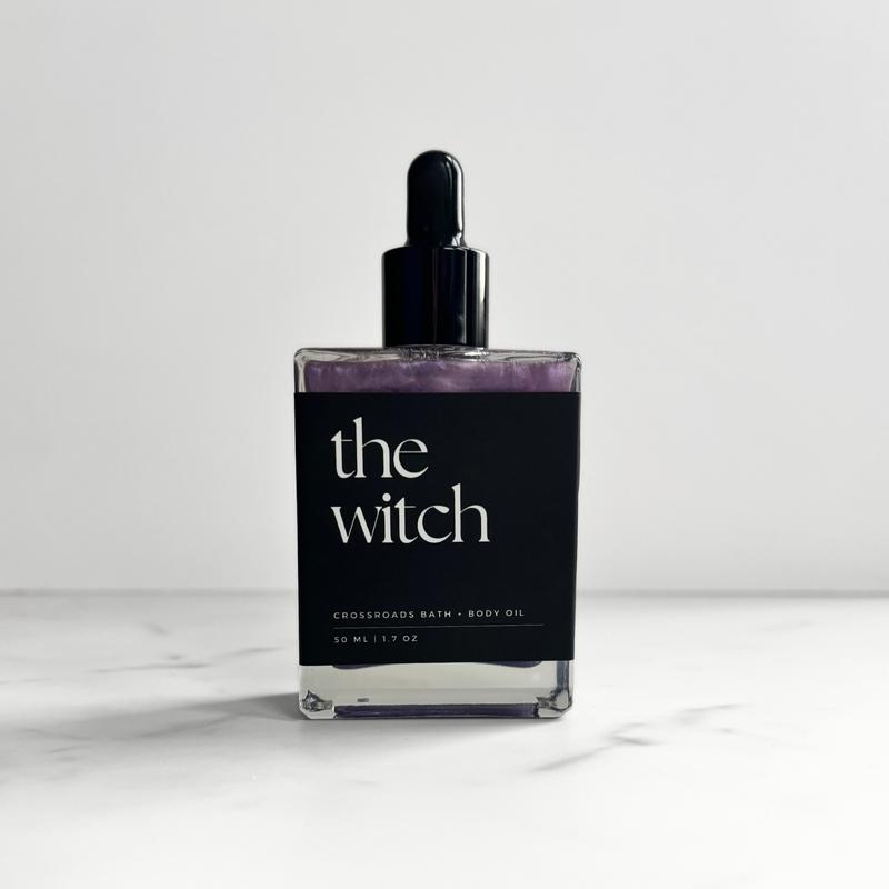 The Witch | Crossroads Ritual Bath + Body Oil | Shimmer Oil | Calendula + Patchouli + Neroli + Cedar