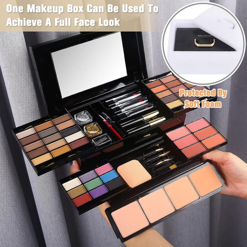 58 Colors Professional Makeup Kit for Women Full Kit,All in One Makeup Set for Women Girls Beginner,Makeup Gift Set with Eye Shadow Blush,Lipstick,Compact Powder,Mascara,Eyeliner,Eyebrow Pencil……