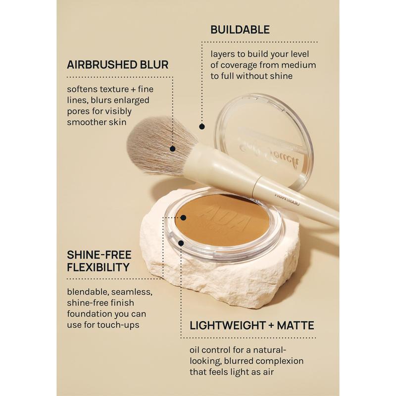 AOA Soft Touch Blurring Powder Foundation And Color Corrector - Makeup Matte Oil Controlling