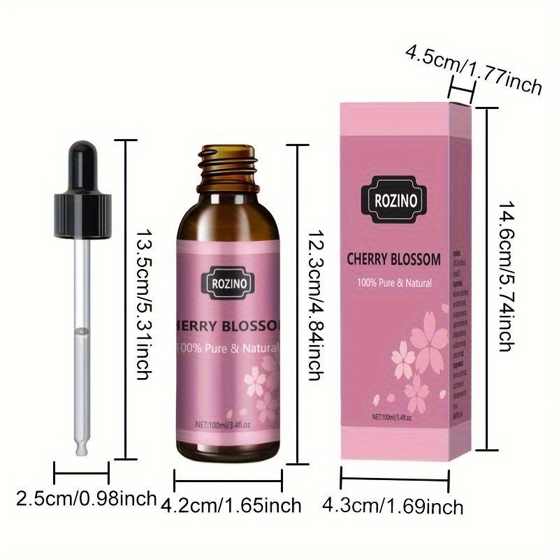 100ml Cherry Blossom Essential Oil, Comfort Natural Body Care & Massage Oil For Skin Care, Hair, Beard & Eyelash Care