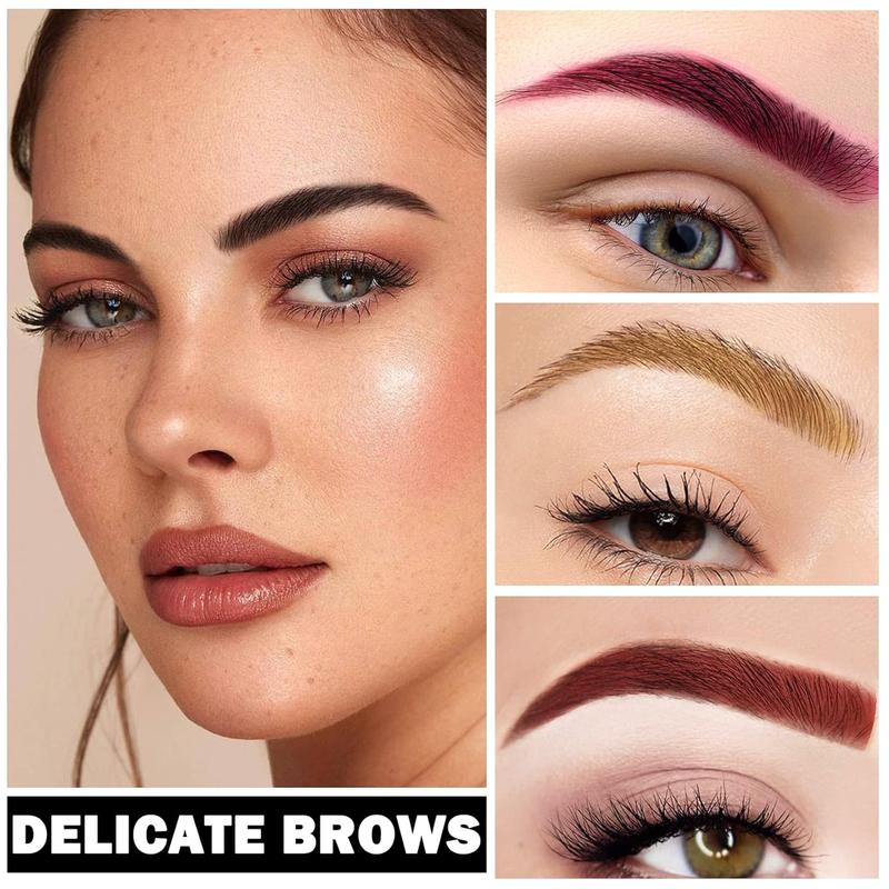 Eyebrow Pomade Cream,Brow Pomade Gel Naturally Long Lasting Waterproof,Delicate and Smooth Eye Brow Makeup Cosmetics with Eyebrow Brush - Wine