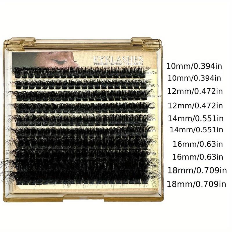 Individual False Eyelashes for Eyelash Extensions, Self Grafting Curling Fake Eyelashes, Eye Makeup Enhancement Tool for Women & Girls