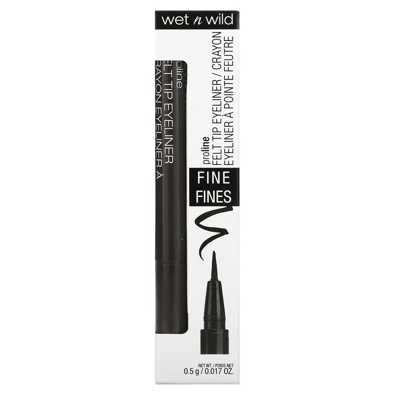 wet n wild ProLine Felt Tip Eyeliner, Dark Brown, 0.017 oz (0.5 g)