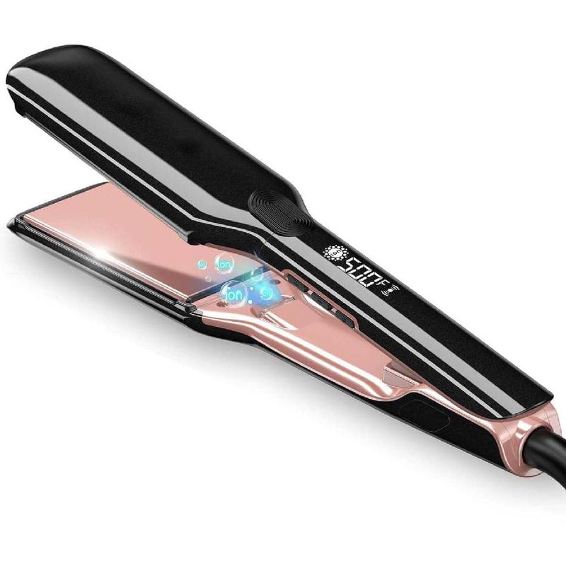 Professional Comfort Hair Straightener, 500F High Temp Hair Straightener, 30s Fast Heating Ceramic Flat Iron, Dual Voltage Hair Straightener for Travel Using