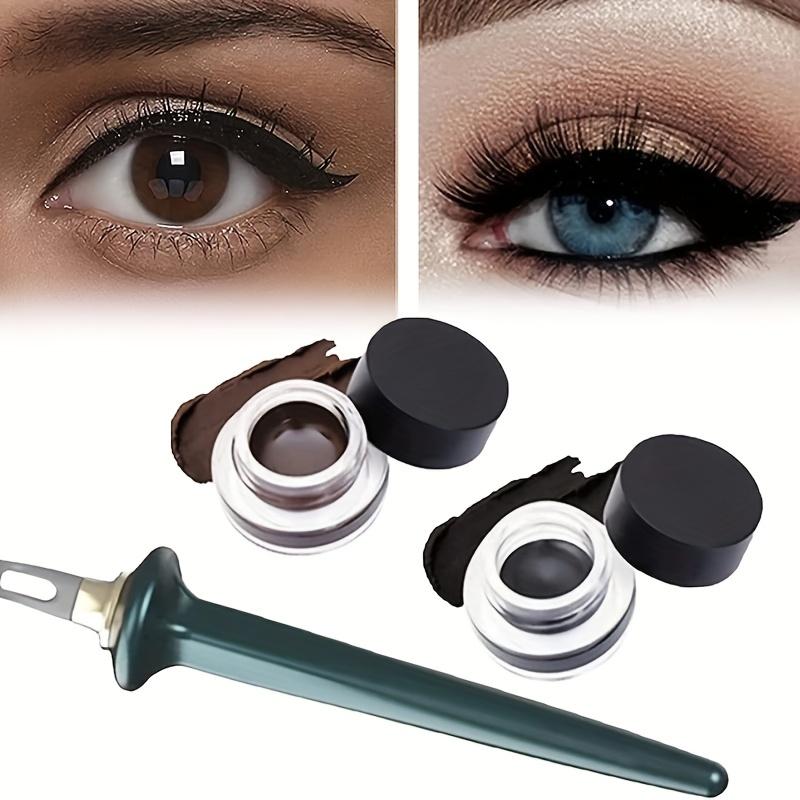 Eyeliner Applicator Kit, Eyeliner Guide With Eyeliner Cream Reusable Silicone Eye Liner Tool Waterproof Eyeliner Easy No-Skip Eyeliner (Eyeliner Tool + Eyeliner Cream) Makeup Lipliner Cosmetic eyeliner liquid  eyeliner