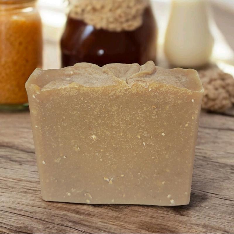 Tumeric, Honey & Oat Real Goats milk soap Hand-Made Body Care Body Wash Organic Eczema Blend Olive Coconut Daily Shea