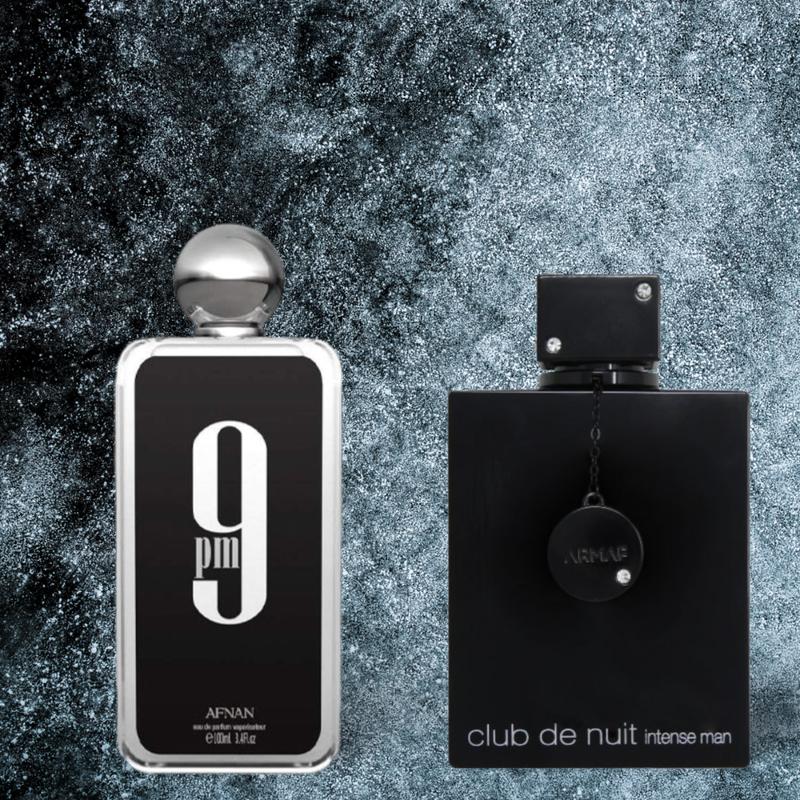 Armaf Club De Nuit Intense + Afnan 9PM 100ml (3.4 Fl oz) Long Lasting Perfume - Value Bundle - Fragrance Gift Bundle