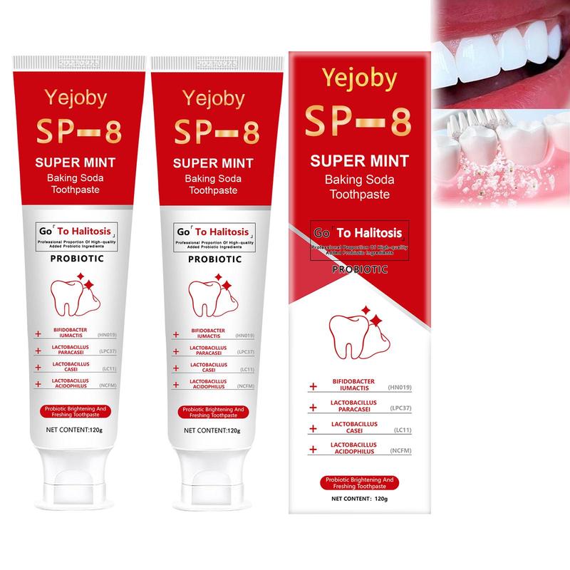 [Only $10.99!!!] SP-8 Probiotic Toothpaste, Free of Fluoride, Hydroxyapatite, Anti plaque, Oral Health Management triple whitening,SP-8,SP-6,SP8,SP6