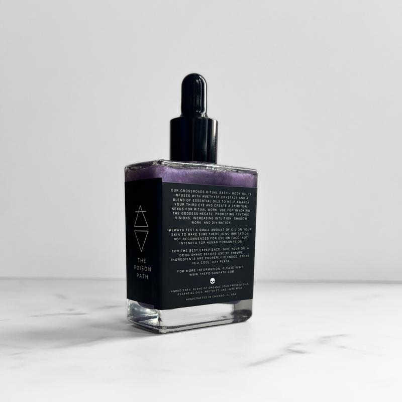 The Witch | Crossroads Ritual Bath + Body Oil | Shimmer Oil | Calendula + Patchouli + Neroli + Cedar