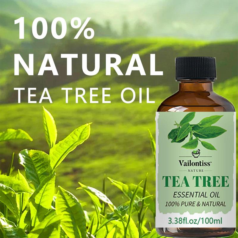 100ml Tea Tree Essential Oil, Moisturizing Hair Massage Oil, Body Care Oil for Soothing Dry Skin, Multipurpose Skin Care Product for Daily Use