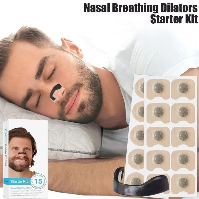 30 Pcs Magnetic Nasal strips , Breathing RefillTabs Pack - Boost Oxygen, lmprove Sleep QualitySnoring Solution- Sweat Resistant, Skin SafeNasal Strips - Extra Strength Snore Stopper