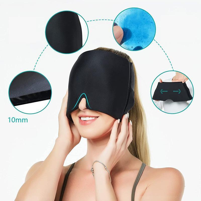 Wearable Design Skincare Ice Cap, Portable Comfort Ice Head Wrap, Cold Gel Head Ice Pack, Decompression Eye Mask, Summer Gift